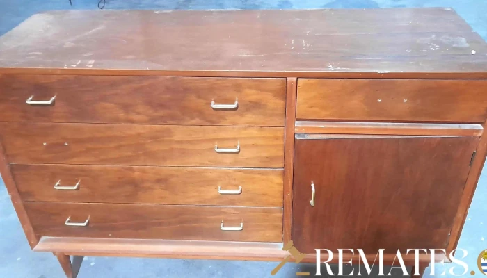 comoda americana 1 puerta 5 cajones