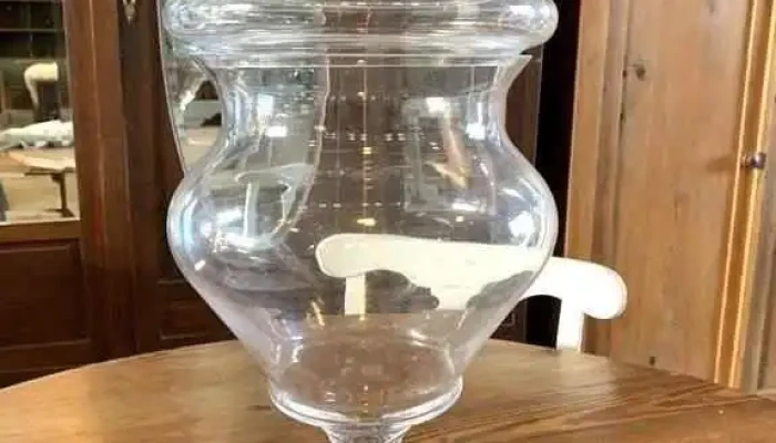 Copon De Cristal Con Tapa 0,60 Alto