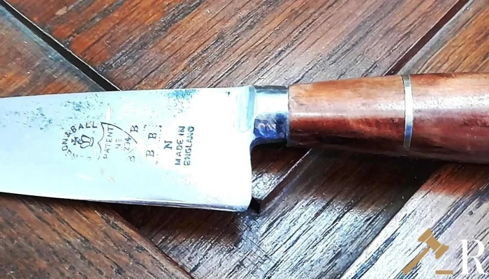 Cuchillo artesanal hoja tijera esquilar Burgon Ball