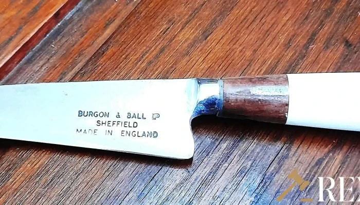 Cuchillo artesanal hoja tijera esquilar Burgon Ball