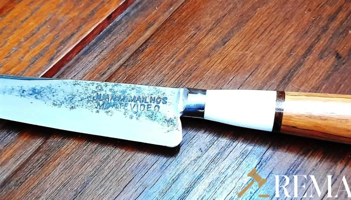 Cuchillo artesanal hoja tijera esquilar Juan M. Maihlos