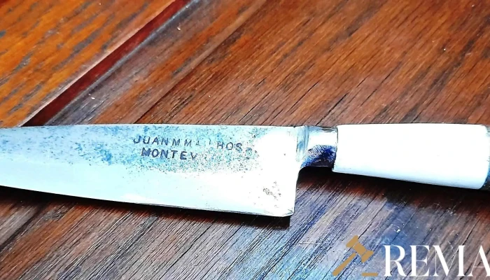 Cuchillo artesanal hoja tijera esquilar Juan M Maihlos