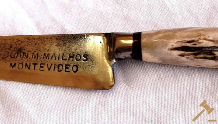 Cuchillo artesanal hoja tijera esquilar Juan M Mailhos
