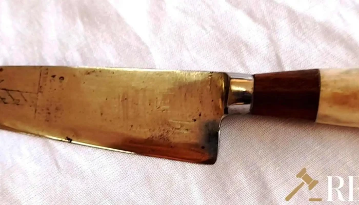Cuchillo artesanal hoja tijera esquilar Torre Hercules