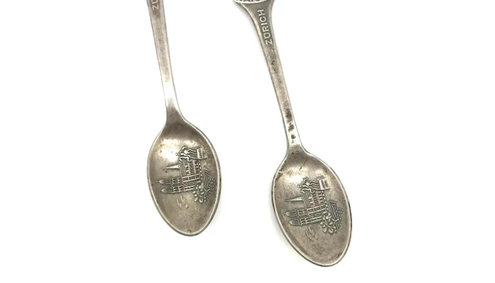 Dos Cucharitas Rolex Baño Plata