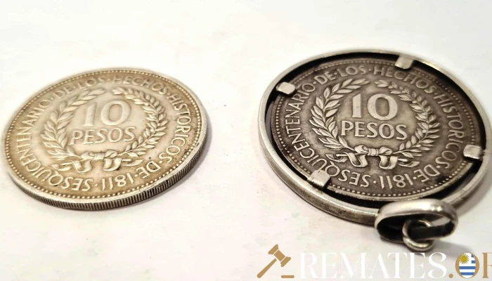 Dos Monedas Gaucho De Plata Uno Engarza 3 - 17-06-2021