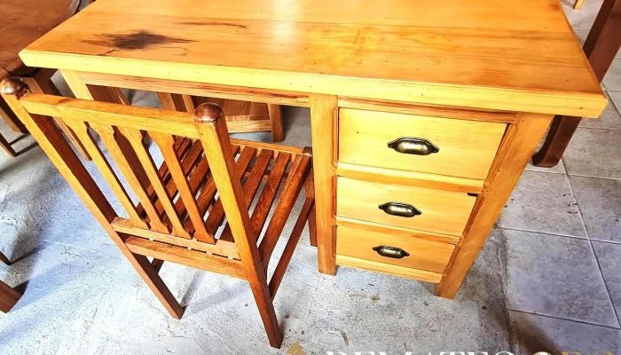Escritorio En Pino Brasil Con Silla De R 1 - 17-06-2021