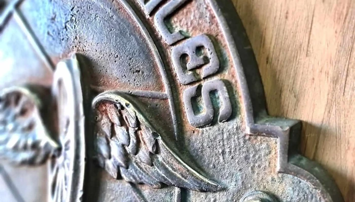 Escudo Bronce Macizo De Locomotoras Anti 3 - 17-06-2021