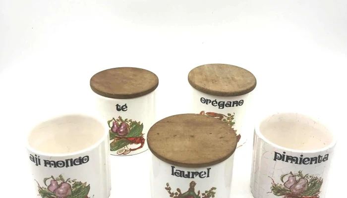 Especieros De Loza 5 Pc
