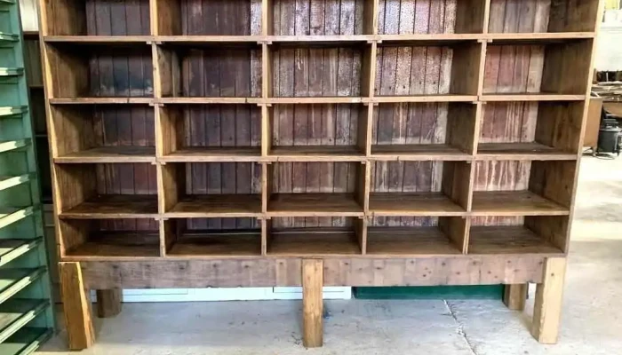 Estante Archivador Organizador Rustico 2,40 X 0,44 X 1,75 Alto (25 espacios)