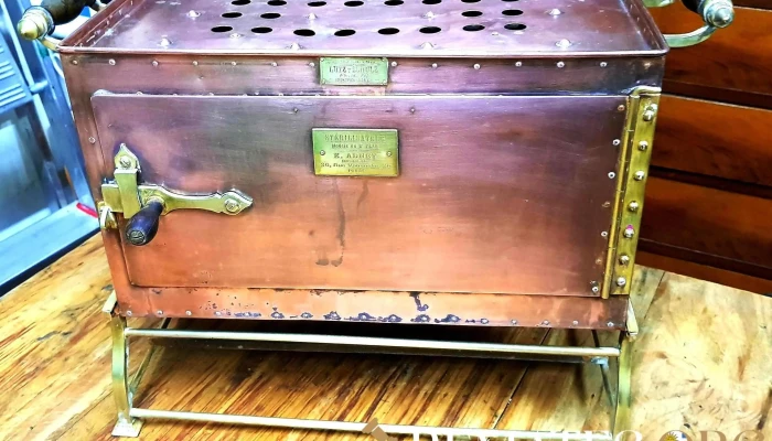 Horno esterilizador antiguo cobre y bronce