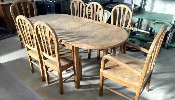 Jgo Comedor Guatambu, Mesa Ext.( 1,60 X 0,94 ) C/ext.1,92 Y 5 Sillas Y 2 Sitiales