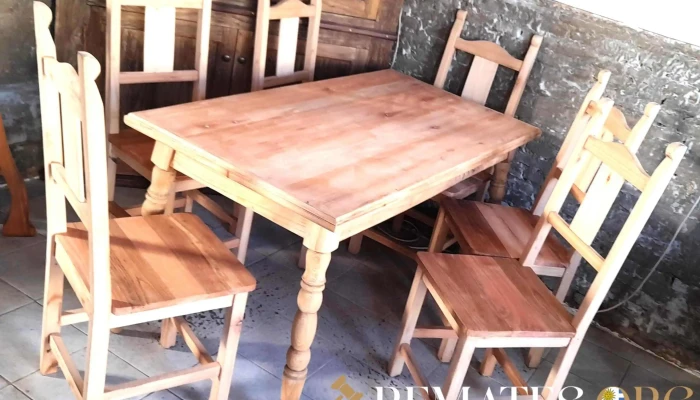 Juego Comedor Seis Sillas Madera Maciza -  1 - 17-06-2021