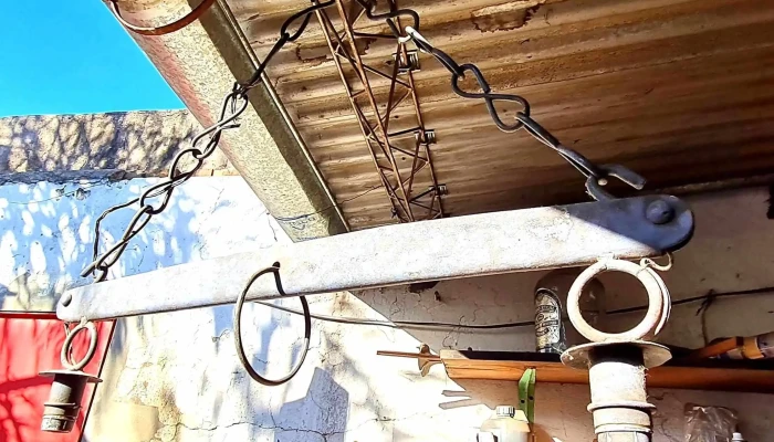 Lampara rústica balancin de carro