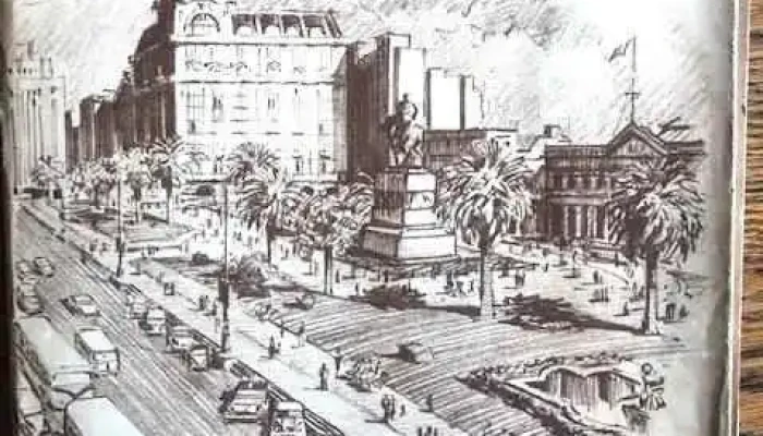 Libro con dibujos de Pierre Fossey  Aspecto de Montevideo