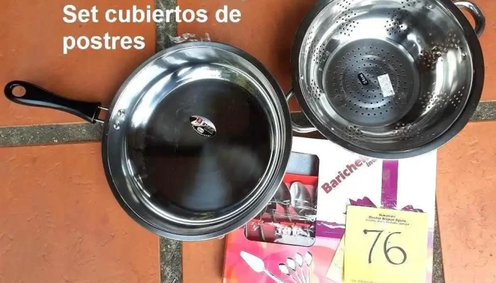 lote colador + sarten + palas torta
