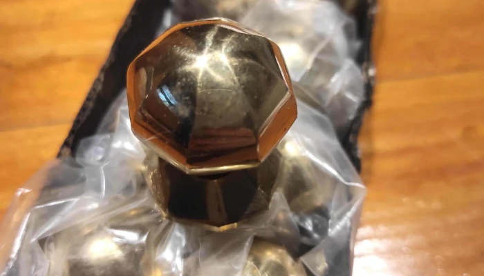 Lote De 10 Tiradores Bronce Octogonales -  1 - 30-07-2021