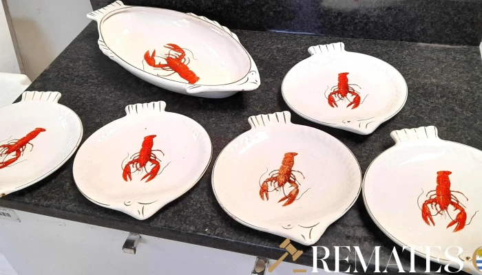 Lote De 5 Platos Y Fuente De Pescado Bl 4 - 17-06-2021