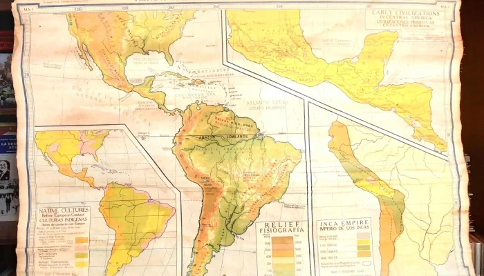 Mapa Serie Hispanoamericana Culturas Indígenas 110 x 80 cm