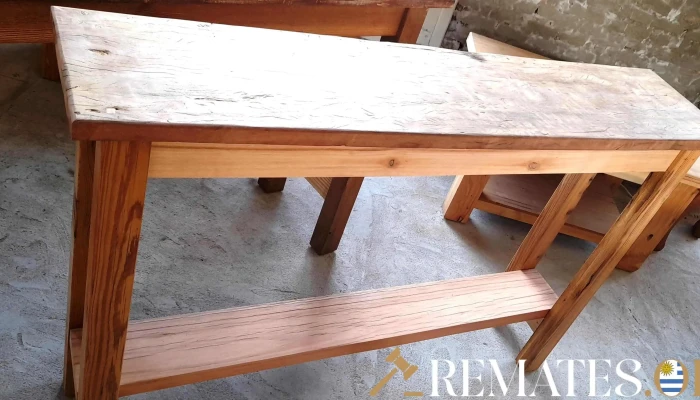 Mesa arrime recibidor o desayunador mesa eucaliptus colorado rustico