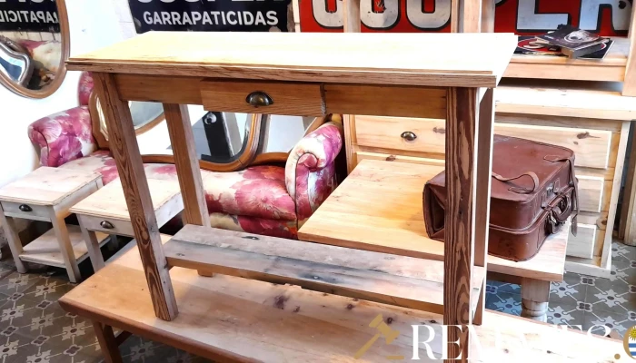 Mesa De Arrime Con Cajon En Madera Maciz 1 - 17-06-2021