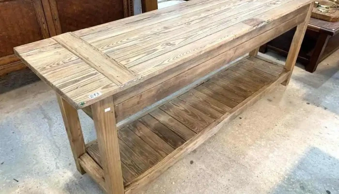 Mesa De Arrimo En Pinotea 2,02 0,50 X 0,78 Alto