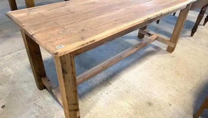 Mesa De Campo Con Travesaño 1,98 X 0,70 X 0,80 Alto