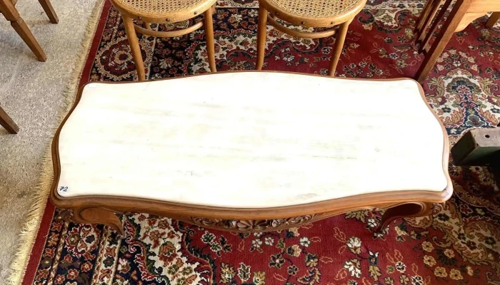 Mesa De Centro Francesa Con Tapa De Marm 2 - 06-12-2020