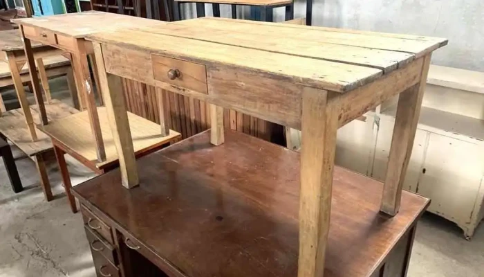 Mesa De Cocina C Cajon Rustica En Pino 1 - 06-12-2020