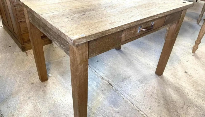 Mesa De Cocina En Roble Con Cajon 1,20 X 0,79 X 0,80 Alto