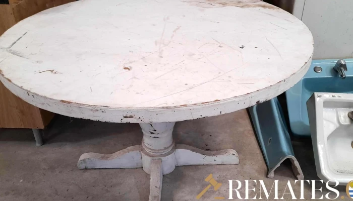 Mesa De Madera Pie Central Tapa Circular -  1 - 17-06-2021