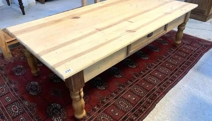 Mesa Ratona Con Cajon Patas Torneadas 1,48 X 0,76 X 0,45 Alto