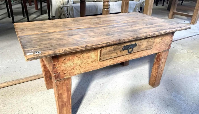 Mesa Ratona En Pino Blanco 1 Cajon 1,05 X 0,56 X 0,50 Alto