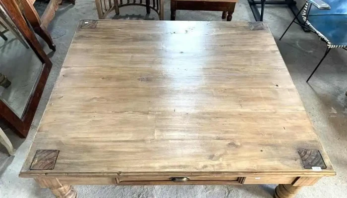 Mesa Ratona En Pino Lustrado Con Cajon 1 3 - 06-12-2020