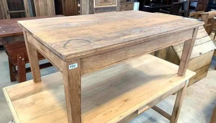 Mesa Ratona En Roble Arenado 1,20 X 0,74 X 0,48 Alto