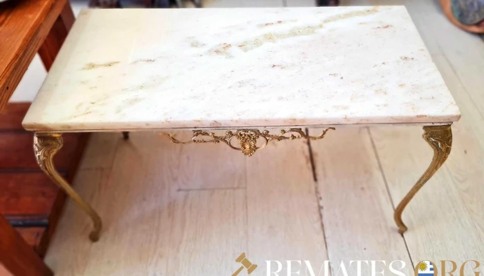 Mesa Ratona Living Bronce Y Tapa De Marm 1 - 17-06-2021