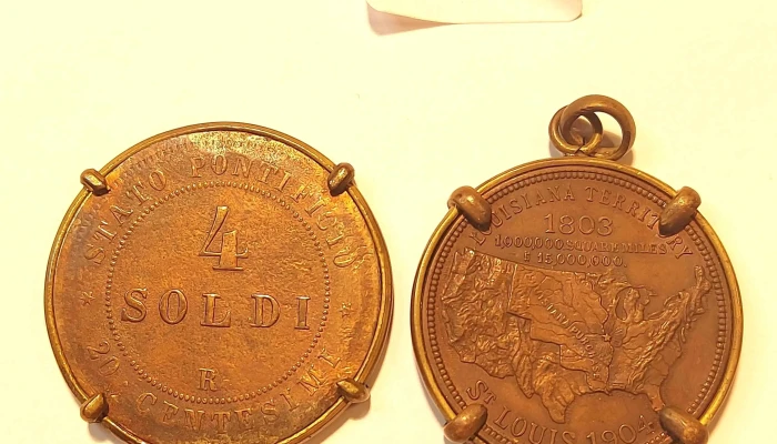 Moneda 4 Soldi Italiana Y Medalla 1904 S 2 - 05-06-2021