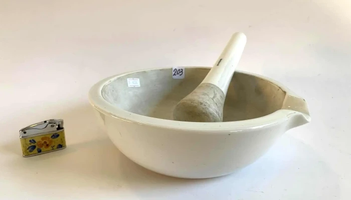 Mortero De Ceramica Con Pilon 0,24 Diam