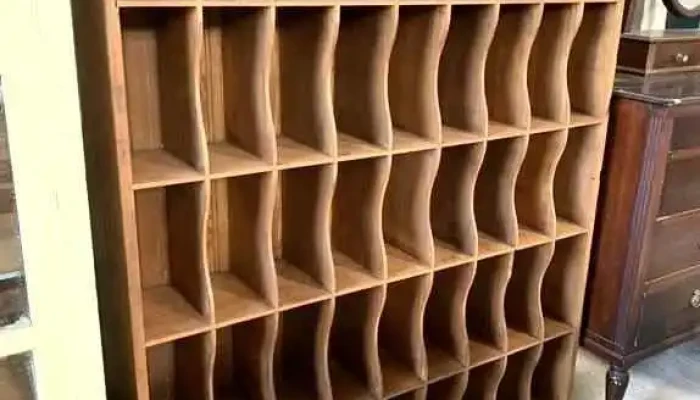 Mueble Archivador (45) En Pino Blanco Y Pinotea 1,30 X 0,25 X 1,63 Alto