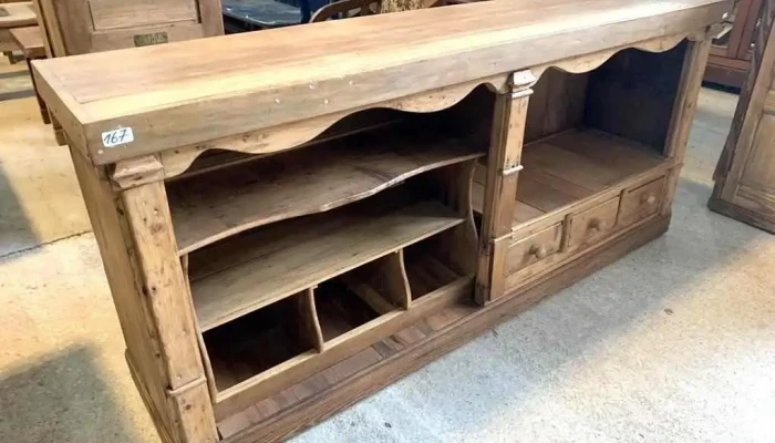 Mueble Bajo 3 Cajones Y Estantes 1,70 X 0,42 X 0,76 Alto