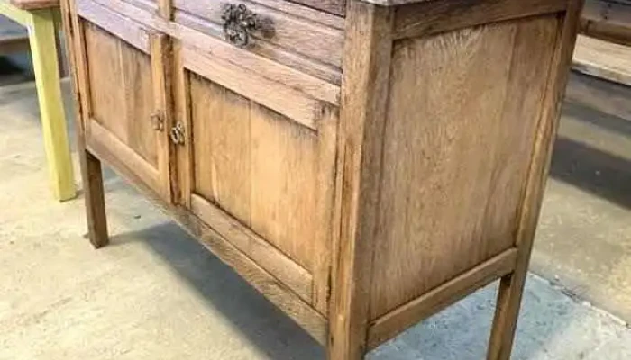 Mueble Bajo En Roble Tapa De Marmol 2 P 2 - 06-12-2020