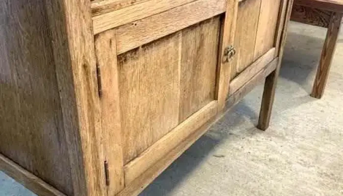 Mueble Bajo En Roble Tapa De Marmol 2 P 5 - 06-12-2020