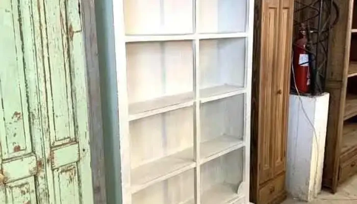 Mueble Estante biblioteca abierta Laqueado Blanco 1,15 X 0,30 X 2,04 Alto