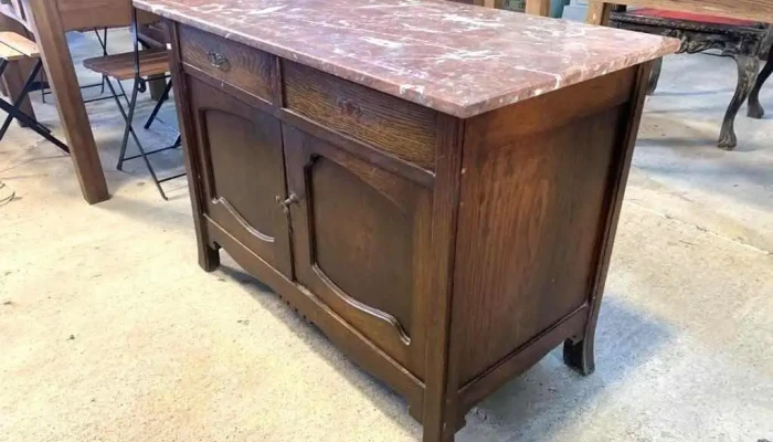 Mueble Lavatorio En Roble Con Marmol 10 3 - 06-12-2020