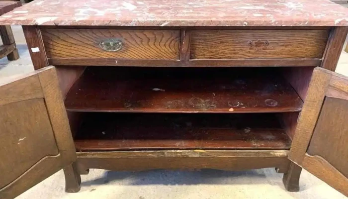Mueble Lavatorio En Roble Con Marmol 10 5 - 06-12-2020