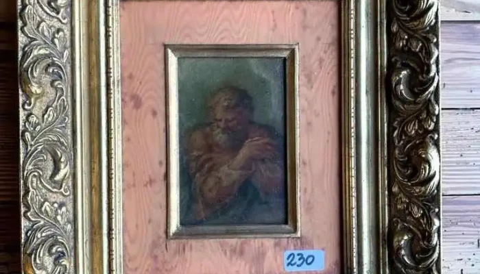 Oleo Marco Dorado A La Hoja 0,36 X 0,42 Cm