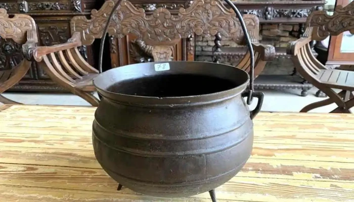 Olla De Hierro  Inglesa 0,30 Diam X 0,27 Alto, 11 Lts
