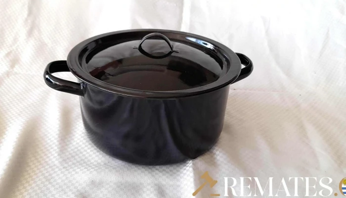 olla esmaltada negra