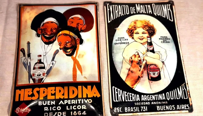 Par de chapas esmaltadas al poliuretano replicas bombé