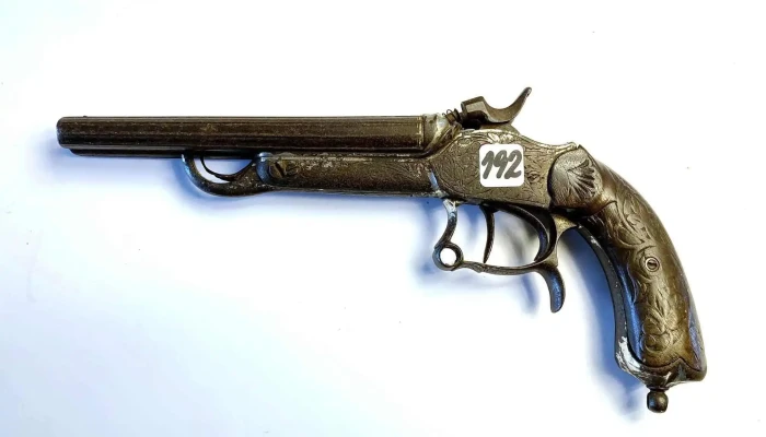 Pistola Antigua De Fuego Central  Broqua Y Scholberg